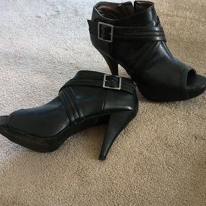 Peeptoe booties
